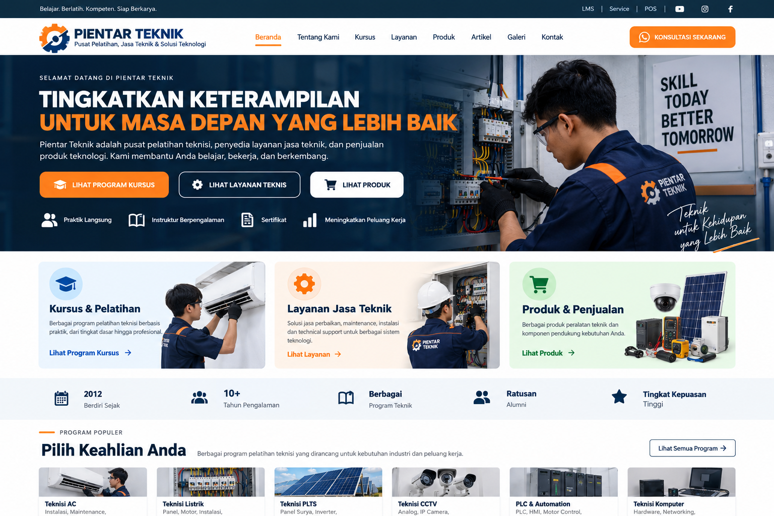 Ilustrasi teknisi Pientar Teknik